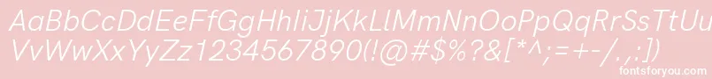 HkgroteskItalic Font – White Fonts on Pink Background