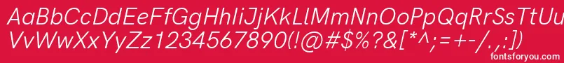 fuente HkgroteskItalic – Fuentes Blancas Sobre Fondo Rojo