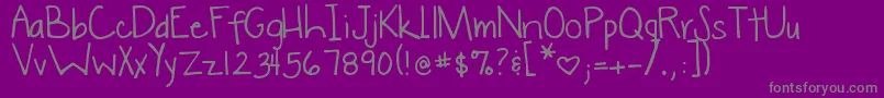 DjbWokeUpLate Font – Gray Fonts on Purple Background