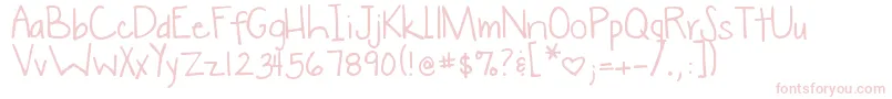 DjbWokeUpLate Font – Pink Fonts on White Background