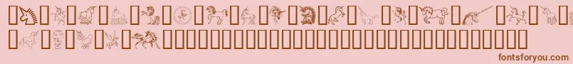 GailsUnicorn Font – Brown Fonts on Pink Background