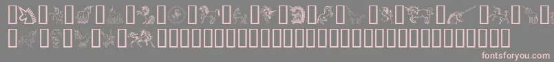 GailsUnicorn Font – Pink Fonts on Gray Background