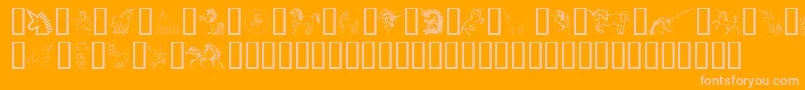 Fonte GailsUnicorn – fontes rosa em um fundo laranja