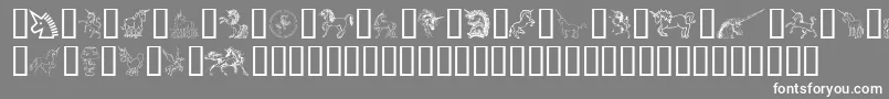 GailsUnicorn Font – White Fonts on Gray Background