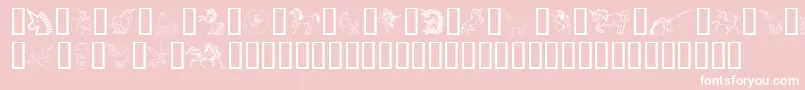 GailsUnicorn-Schriftart – Weiße Schriften auf rosa Hintergrund