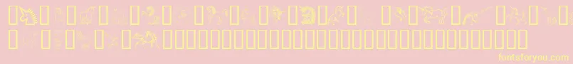 GailsUnicorn Font – Yellow Fonts on Pink Background