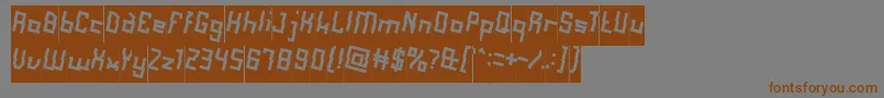 Шрифт AlotOfLoveInverse – коричневые шрифты на сером фоне