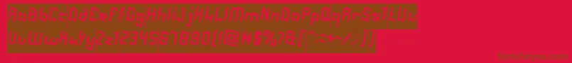 フォントAlotOfLoveInverse – 赤い背景に茶色の文字