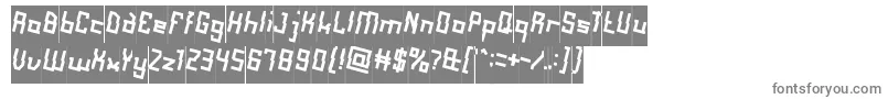 AlotOfLoveInverse-fontti – harmaat kirjasimet valkoisella taustalla