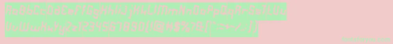 AlotOfLoveInverse Font – Green Fonts on Pink Background