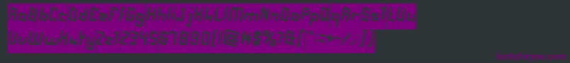 Czcionka AlotOfLoveInverse – fioletowe czcionki na czarnym tle