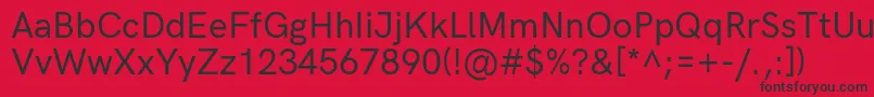 フォントHkgroteskMediumlegacy – 赤い背景に黒い文字