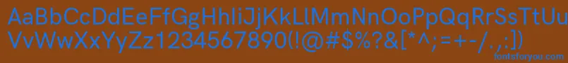 HkgroteskMediumlegacy Font – Blue Fonts on Brown Background