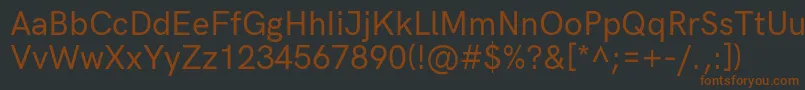 HkgroteskMediumlegacy Font – Brown Fonts on Black Background