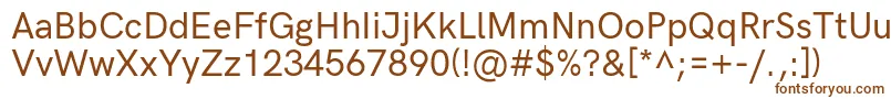 HkgroteskMediumlegacy Font – Brown Fonts on White Background