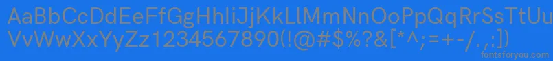 HkgroteskMediumlegacy Font – Gray Fonts on Blue Background