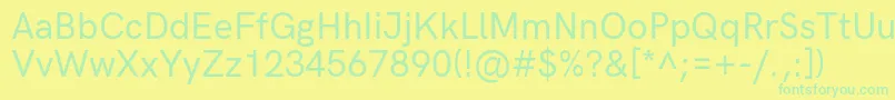 HkgroteskMediumlegacy Font – Green Fonts on Yellow Background