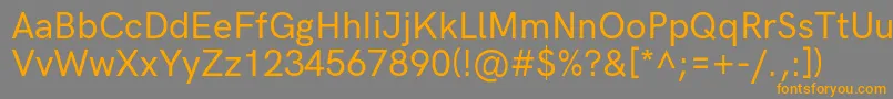 HkgroteskMediumlegacy Font – Orange Fonts on Gray Background