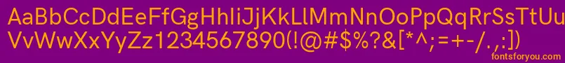 HkgroteskMediumlegacy Font – Orange Fonts on Purple Background