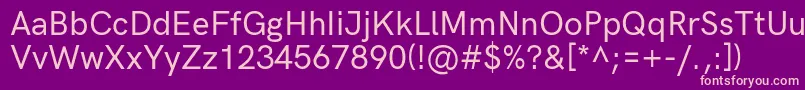 HkgroteskMediumlegacy Font – Pink Fonts on Purple Background