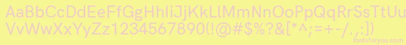 HkgroteskMediumlegacy Font – Pink Fonts on Yellow Background