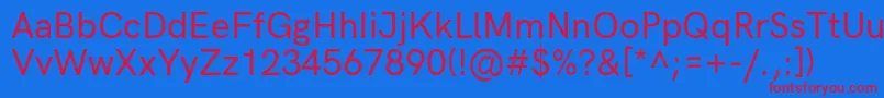 HkgroteskMediumlegacy Font – Red Fonts on Blue Background