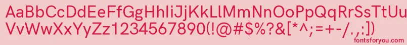 HkgroteskMediumlegacy Font – Red Fonts on Pink Background