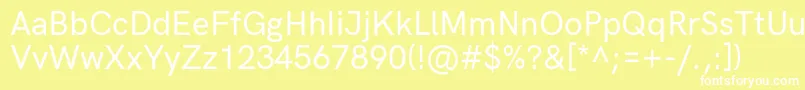 HkgroteskMediumlegacy Font – White Fonts on Yellow Background