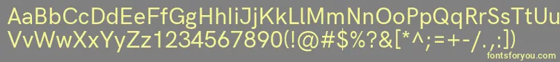 HkgroteskMediumlegacy Font – Yellow Fonts on Gray Background