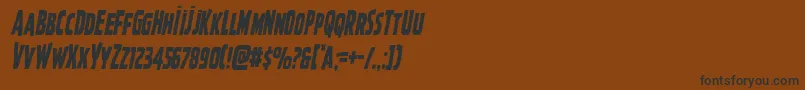 Ghoulishintentcondital Font – Black Fonts on Brown Background