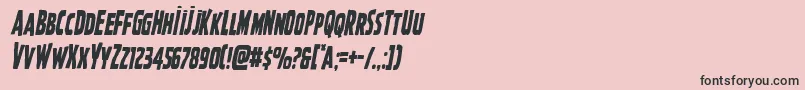 Ghoulishintentcondital Font – Black Fonts on Pink Background
