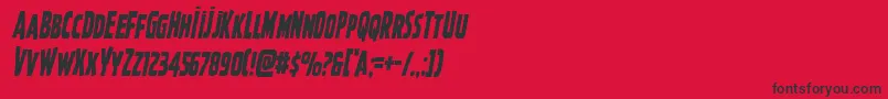 Ghoulishintentcondital Font – Black Fonts on Red Background