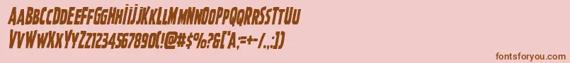 Подробнее о шрифте Ghoulishintentcondital Шрифт Ghoulishintentcondital – коричневые шрифты на розовом фоне