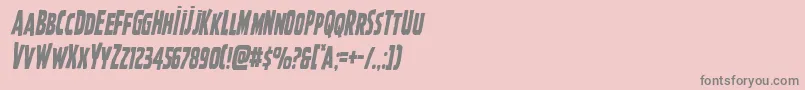 Ghoulishintentcondital Font – Gray Fonts on Pink Background
