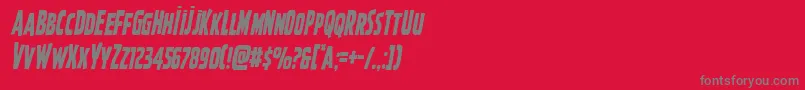 Ghoulishintentcondital Font – Gray Fonts on Red Background