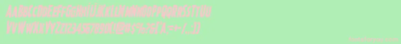 Ghoulishintentcondital-fontti – vaaleanpunaiset fontit vihreällä taustalla