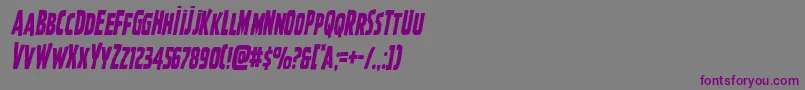 Ghoulishintentcondital Font – Purple Fonts on Gray Background