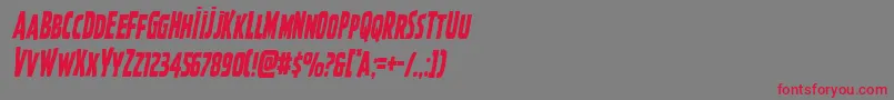 Ghoulishintentcondital Font – Red Fonts on Gray Background