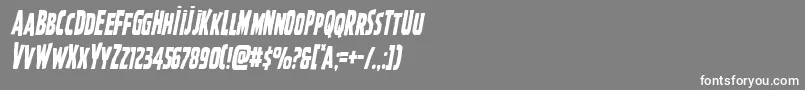フォントGhoulishintentcondital – 灰色の背景に白い文字