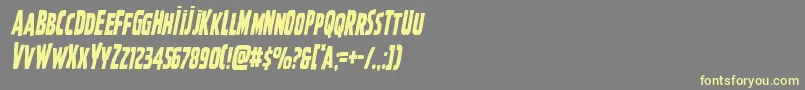 Ghoulishintentcondital Font – Yellow Fonts on Gray Background