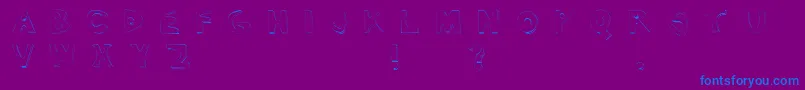 TexasJigsawMassacre Font – Blue Fonts on Purple Background