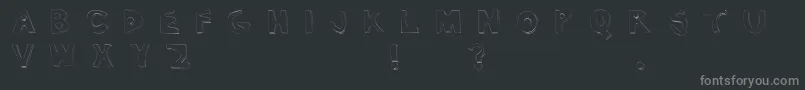 Шрифт TexasJigsawMassacre – серые шрифты на чёрном фоне