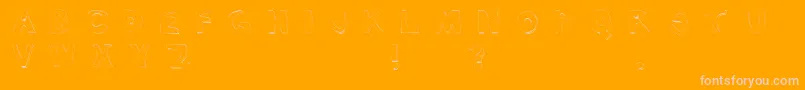 TexasJigsawMassacre Font – Pink Fonts on Orange Background