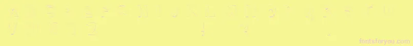 TexasJigsawMassacre Font – Pink Fonts on Yellow Background