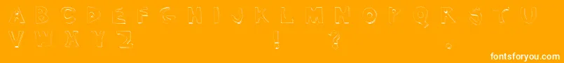 TexasJigsawMassacre Font – White Fonts on Orange Background