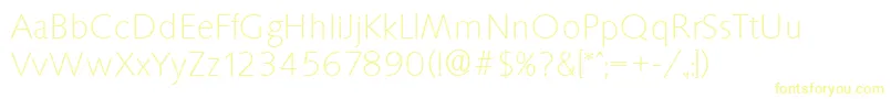 SaxonyserialXlightRegular Font – Yellow Fonts on White Background