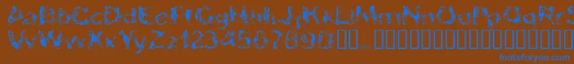 Apokalypto Font – Blue Fonts on Brown Background