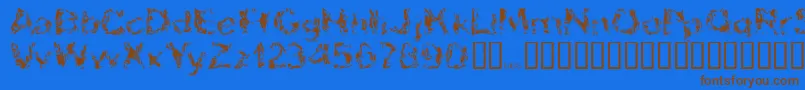 Apokalypto Font – Brown Fonts on Blue Background