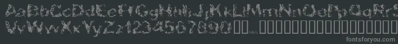 フォントApokalypto – 黒い背景に灰色の文字