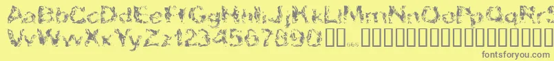 Apokalypto-Schriftart – Graue Schriften auf gelbem Hintergrund